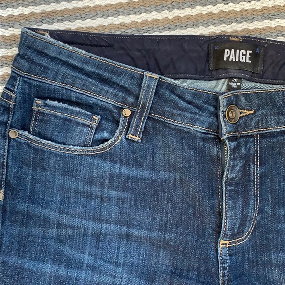 PAIGE Denim - Paige "Miki" Raw Edge Ankle Jean. Sz 28